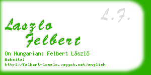 laszlo felbert business card